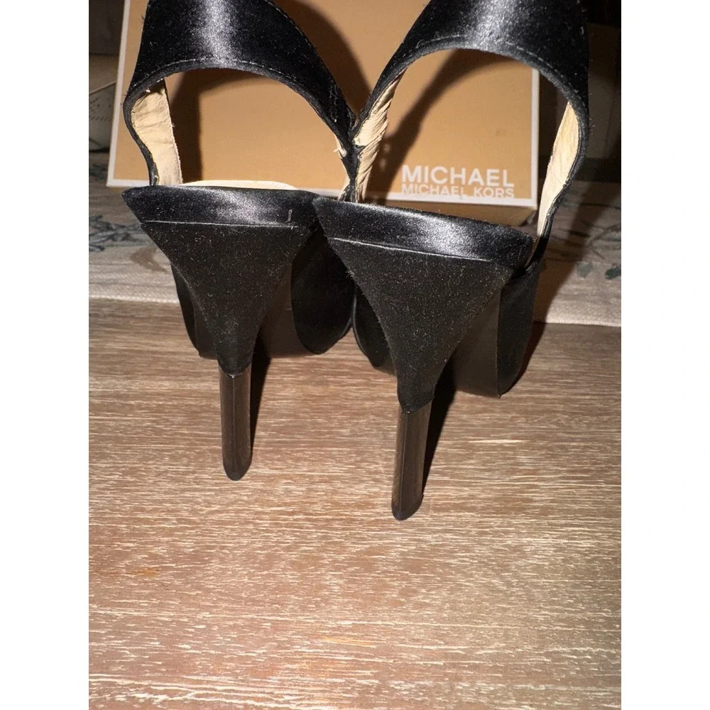 Michael Kors Shimmer Slingback‎ Heels Rhinestone Evening Party Shoes 7M